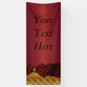 Roter Gold Damastbogen Banner