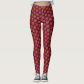 Roter Gold Feiertags-Leggings Leggings (Vorderseite)
