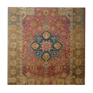 Roter Gold Kashan Teppich Persisch Asiatisch Fliese