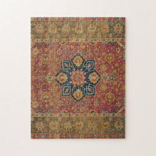 Roter Gold Kashan Teppich Persisch Asiatisch Puzzle