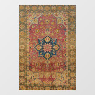 Roter Gold Kashan Teppich Persischer Asiatischer Fensteraufkleber