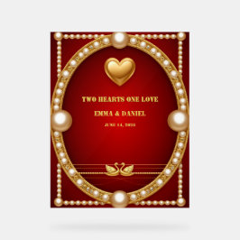 Roter Gold Schwan Hochzeitspaar Dekoration 💍