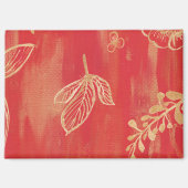 Roter Gold Wasserfarben-Blumenmuster Magnet (Vorderseite)