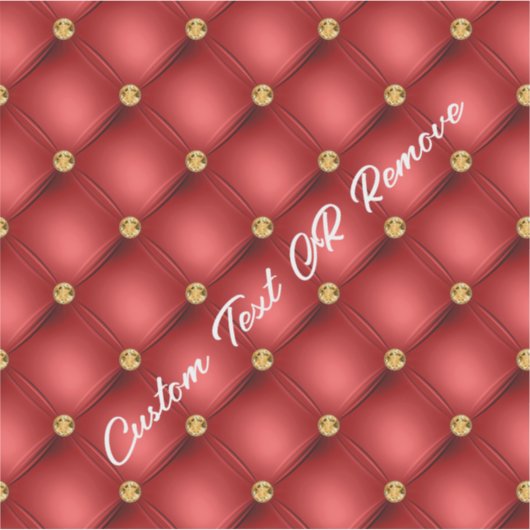 Roter Goldaufkleber mit benutzerdefiniertem Text Aufkleber (Vorderseite)