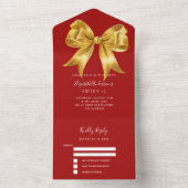 Roter Goldbogen Sweet 16 uAwg All In One Einladung (Innen Boden)