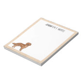 Roter Golden Retriever Niedlicher Hund mit Individ Notizblock (Rotiert)