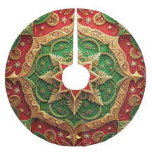 Roter Goldener Grüner Dekorativer Baumschurz