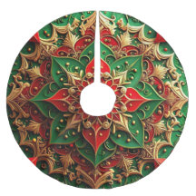 Roter Goldener Grüner Dekorativer Baumschurz