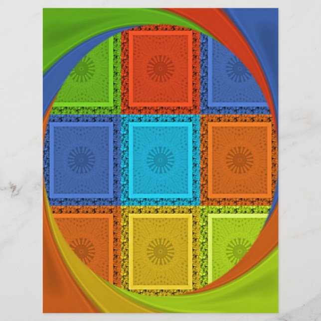 Roter goldener Quadrat (Vorderseite)