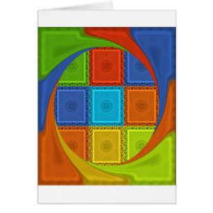 Roter goldener Quadrat