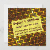 Roter Goldfleck, Kratzer, Gitter- oder Ziegeleffek Einladung (Vorderseite)