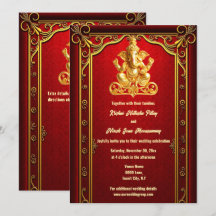 Roter Goldganesha Indian Hinteri