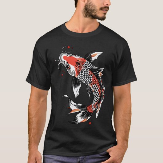 Roter Goldkarpfen Koi T-Shirt (Vorderseite)