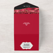 Roter Goldmarmor verleiht elegante Verlobung All In One Einladung (Außenbereich)