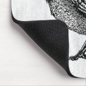 Roter gotischer Schwarz-Weiß-Horror-Tinte Zeichnen Mousepad (Ecke)