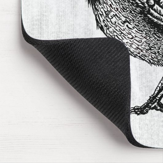 Roter gotischer Schwarz-Weiß-Horror-Tinte Zeichnen Mousepad (Ecke)