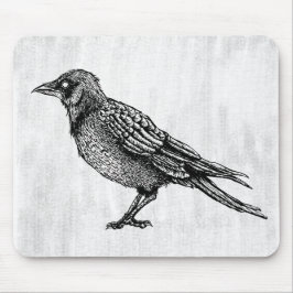 Roter gotischer Schwarz-Weiß-Horror-Tinte Zeichnen Mousepad