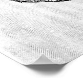 Roter gotischer Schwarz-Weiß-Horror-Tinte Zeichnen Poster (Ecke)