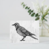 Roter gotischer Schwarz-Weiß-Horror-Tinte Zeichnen Postkarte (Stehend Vorderseite)