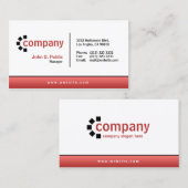 Roter Gradient Bottom Einfach Neumodern Beruflich Visitenkarte (Vorne/Hinten)