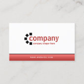 Roter Gradient Bottom Einfach Neumodern Beruflich Visitenkarte (Rückseite)