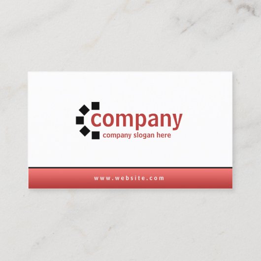 Roter Gradient Bottom Einfach Neumodern Beruflich Visitenkarte (Rückseite)