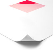 Roter Gradient-Kreis-Vignette Abstrakte Gestaltung Poster (Ecke)