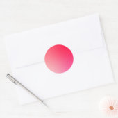Roter Gradient-Kreis-Vignette Abstrakte Gestaltung Runder Aufkleber (Umschlag)