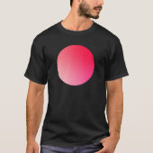 Roter Gradient-Kreis-Vignette Abstrakte Gestaltung T-Shirt (Vorderseite)
