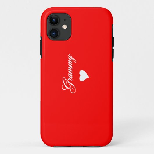 Roter Grammy mit Herz Case-Mate iPhone Hülle (Rückseite)