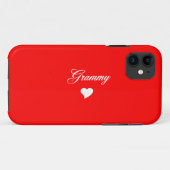 Roter Grammy mit Herz Case-Mate iPhone Hülle (Rückseite (Horizontal))