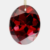 Roter Granats-Edelstein Januar Birthstone Keramik Ornament (Rechts)