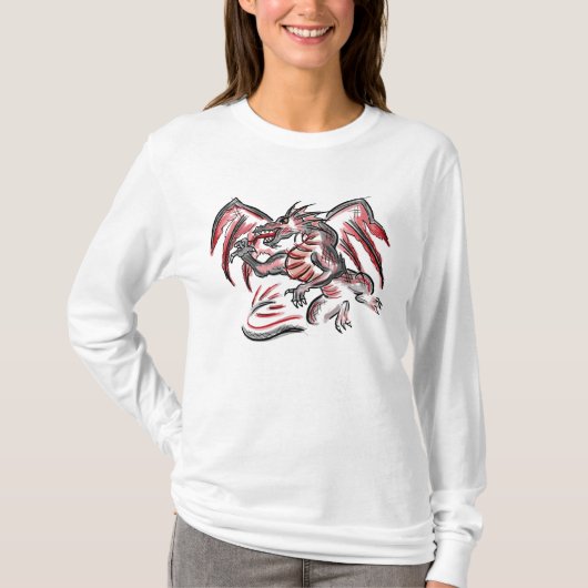 Roter Graudrache T-Shirt (Vorderseite)