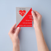 Roter grauer Herzfrequenz-Personal-Trainer Flyer (Gruppe)