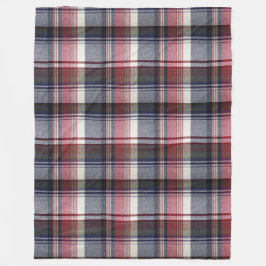 Roter grauer Tartan kariert Fleecedecke