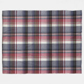 Roter grauer Tartan kariert Fleecedecke (Vorderseite (Horizontal))