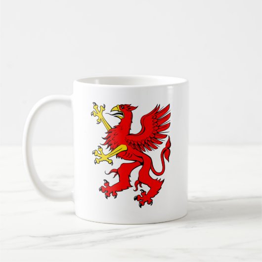 Roter Greif/Griffon/Gryphon Kaffeetasse (Links)
