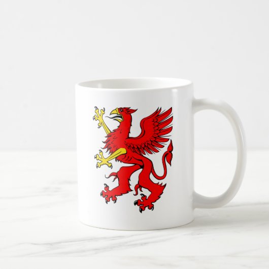Roter Greif/Griffon/Gryphon Kaffeetasse (Rechts)