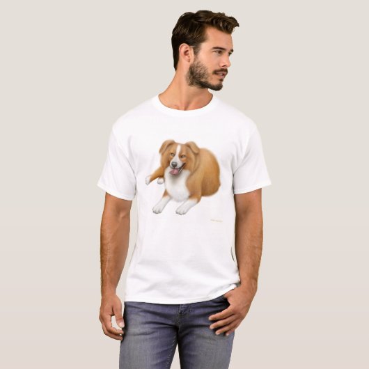 Roter Grenzcollie-T - Shirt (Vorne ganz)