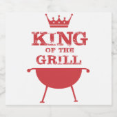 Roter Grillkönig Bierflaschenetikett (Einzelnes Label)