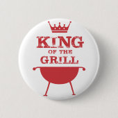 Roter Grillkönig Button (Vorderseite)