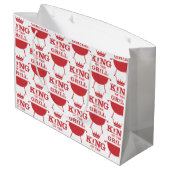 Roter Grillkönig Große Geschenktüte (Rückseite Schrägansicht)