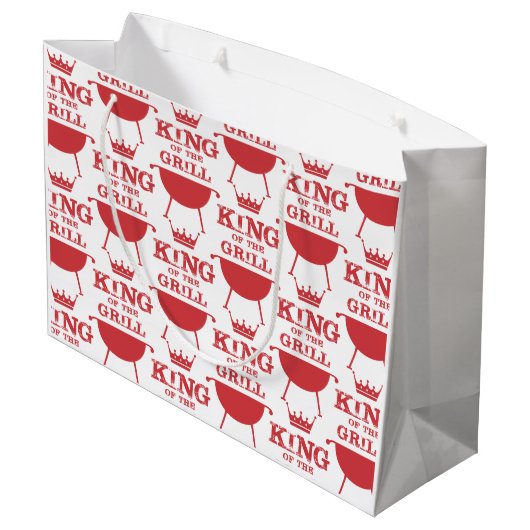 Roter Grillkönig Große Geschenktüte (Rückseite Schrägansicht)