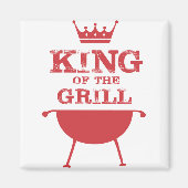 Roter Grillkönig Magnet (Vorne)