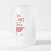 Roter Grillkönig Mattglas Bierglas (Vorderseite Links)