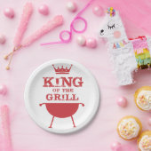 Roter Grillkönig Pappteller (Party)