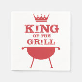 Roter Grillkönig Serviette (Vorderseite)