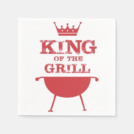 Roter Grillkönig Serviette (Vorderseite)