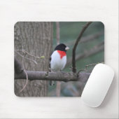 Roter Grosbeak-Mauspad Mousepad (Mit Mouse)