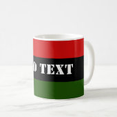 Roter, Grün und Schwarzer Text Kaffeetasse (VorderseiteRechts)